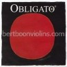 Pirastro Obligato SET violin strings (E gold--plated)