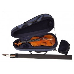 Reiskoffer voor viool, losse strijkstokkoker.