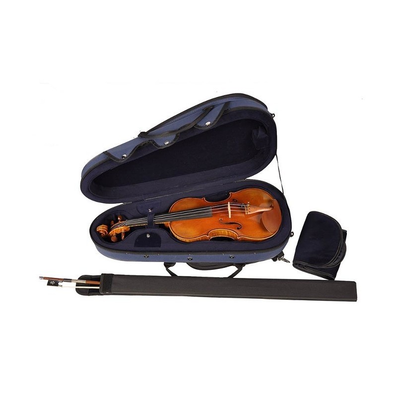 Reiskoffer voor viool, losse strijkstokkoker.