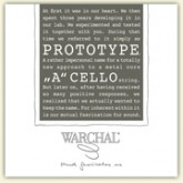 Warchal Prototype cello...
